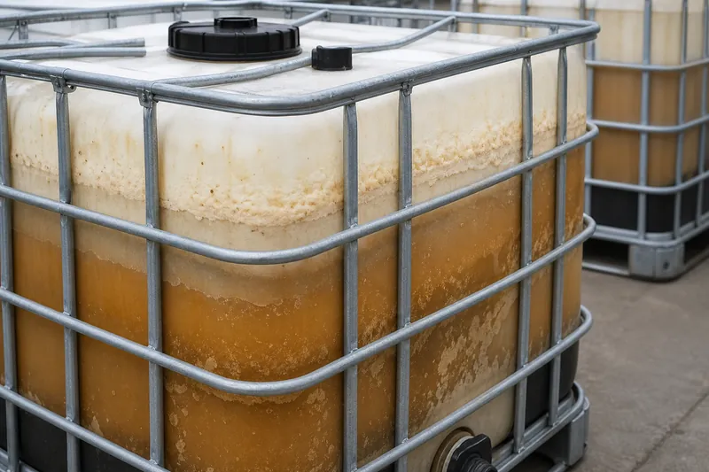Cuve IBC de graisses issues de l&rsquo;industrie agro-alimentaire